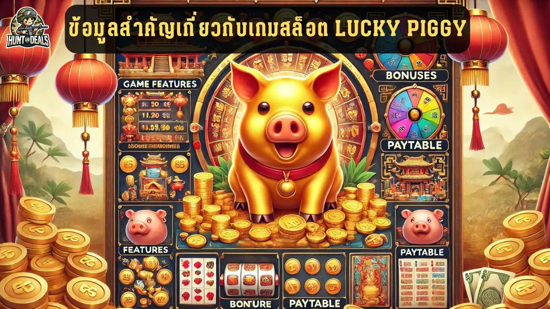 ข้อมูลสำคัญเกี่ยวกับเกมสล็อต Lucky Piggy